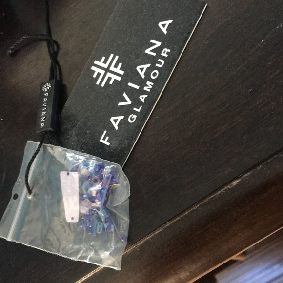 Size 8. Blue two piece FAVIANA prom dress. - Picture 4 of 5